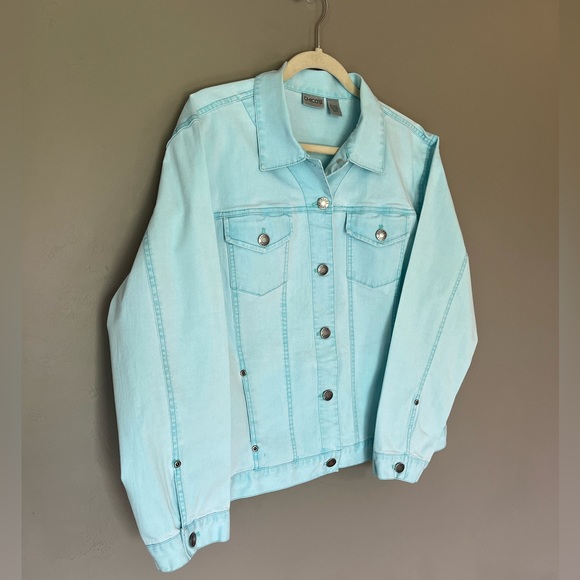Chico’s Women’s Denim Jacket, Size 3 - Picture 4 of 5